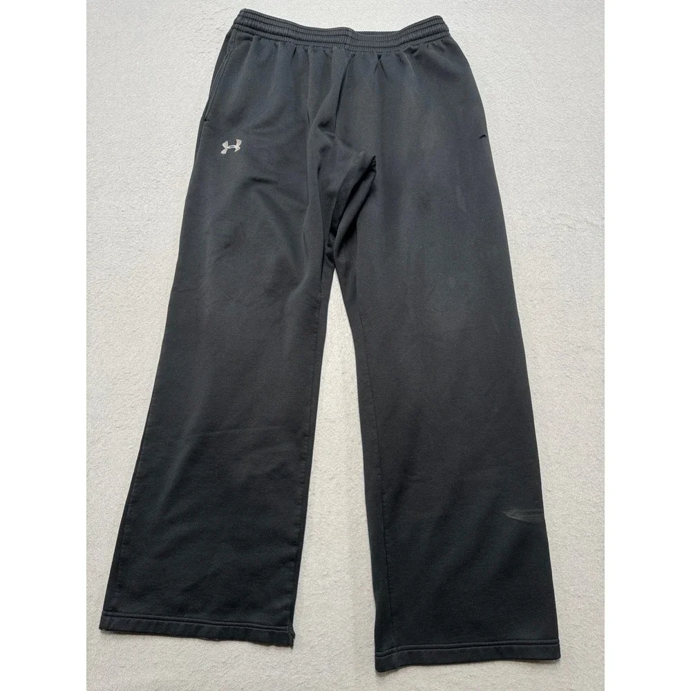Under Armour Pants Men's Large Black Loose Fit Fleece Lined Training Activewear - Picture 2 of 10